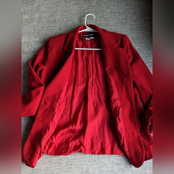 Sag Harbor Red Wool Suit Jacket - Picture 3 of 7